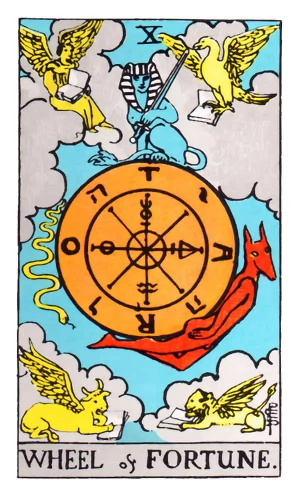The Wheel of Fortune Tarot: Pārmaiņas, liktenis &amp; amp; dzīves cikli