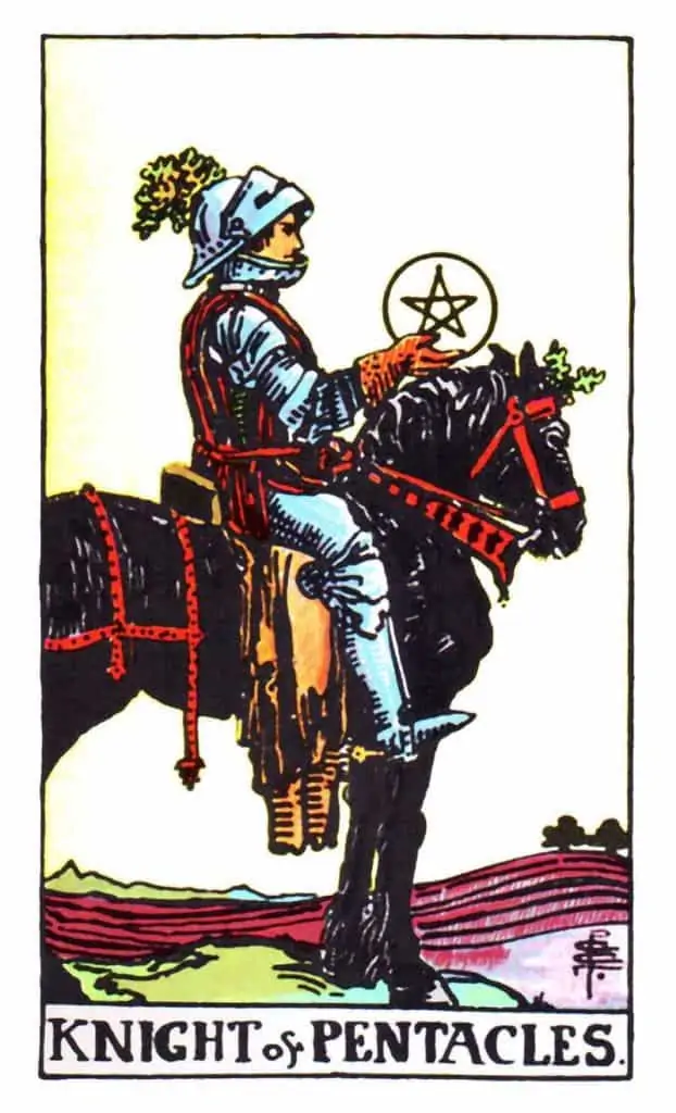 Signification de la carte de tarot Chevalier des Pentacles